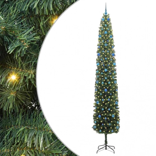 Mākslīgā Ziemassvētku Eglīte With Leds Zaļa 300 Cm Pvc Vidaxl