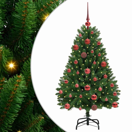 Mākslīgā Ziemassvētku Eglīte Zaļa 120 Cm Pvc Un Metāls Vidaxl