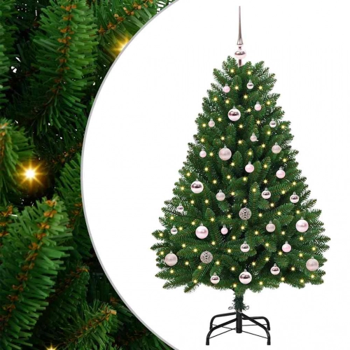 Mākslīgā Ziemassvētku Eglīte Zaļa 120 Cm Pvc Un Metāls Vidaxl