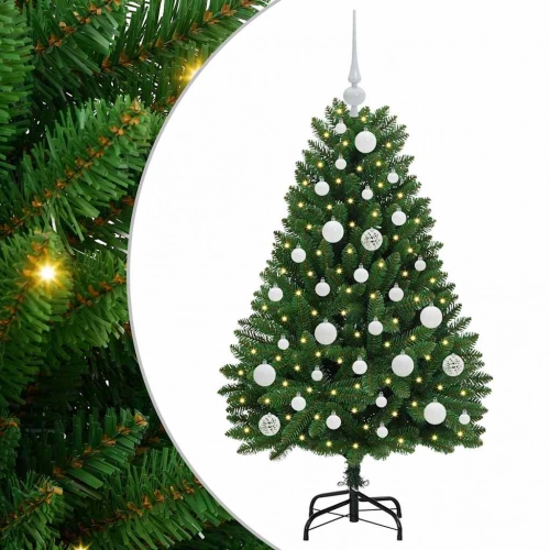 Mākslīgā Ziemassvētku Eglīte Zaļa 120 Cm Pvc Un Metāls Vidaxl