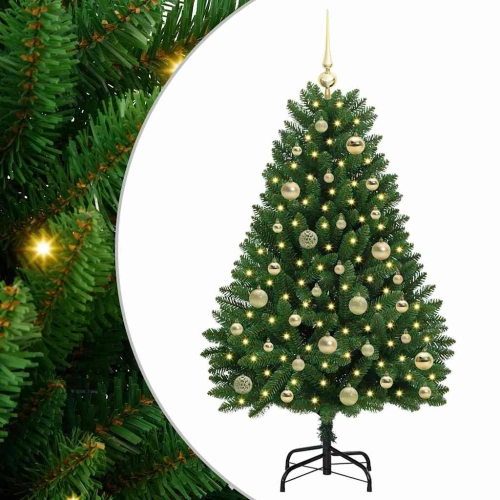 Mākslīgā Ziemassvētku Eglīte Zaļa 120 Cm Pvc Un Metāls Vidaxl