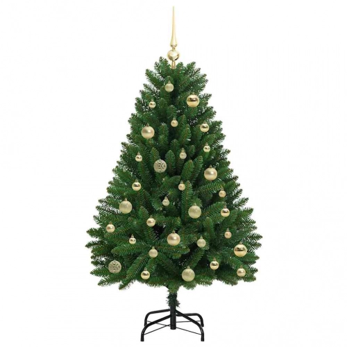 Mākslīgā Ziemassvētku Eglīte Zaļa 120 Cm Pvc Un Metāls Vidaxl