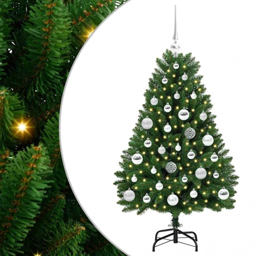 Mākslīgā Ziemassvētku Eglīte Zaļa 120 Cm Pvc Un Metāls Vidaxl