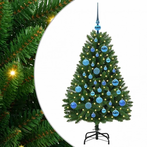 Mākslīgā Ziemassvētku Eglīte Zaļa 120 Cm Pvc Un Metāls Vidaxl