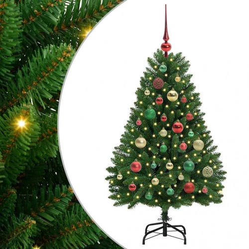 Mākslīgā Ziemassvētku Eglīte Zaļa 120 Cm Pvc Un Metāls Vidaxl