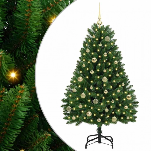 Mākslīgā Ziemassvētku Eglīte Zaļa 150 Cm Pvc Un Metāls Vidaxl