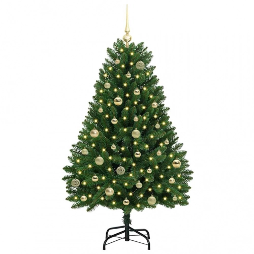 Mākslīgā Ziemassvētku Eglīte Zaļa 150 Cm Pvc Un Metāls Vidaxl