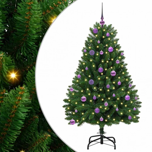 Mākslīgā Ziemassvētku Eglīte Zaļa 150 Cm Pvc Un Metāls Vidaxl