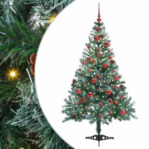 Mākslīgā Ziemassvētku Eglīte Zaļa 150 Cm Pvc Un Tērauds Vidaxl