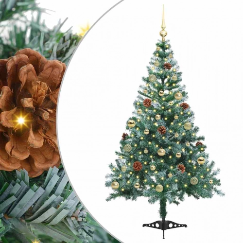 Mākslīgā Ziemassvētku Eglīte Zaļa 150 Cm Pvc Un Tērauds Vidaxl