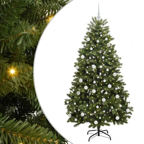 Mākslīgā Ziemassvētku Eglīte Zaļa 180 Cm Pvc Un Metāls Vidaxl