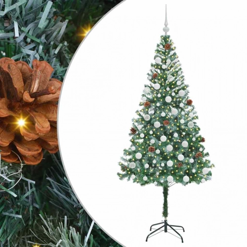 Mākslīgā Ziemassvētku Eglīte Zaļa 180 Cm Pvc Un Tērauds Vidaxl