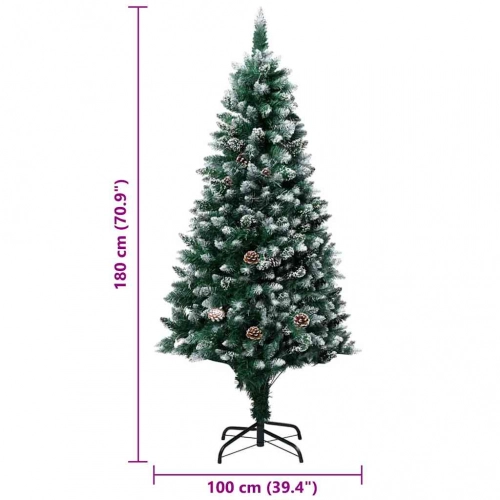 Mākslīgā Ziemassvētku Eglīte Zaļa 180 Cm Pvc Vidaxl