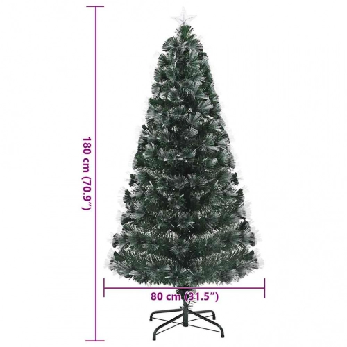 Mākslīgā Ziemassvētku Eglīte Zaļa 180 Cm Pvc Vidaxl