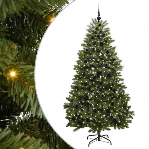 Mākslīgā Ziemassvētku Eglīte Zaļa 210 Cm Pvc Un Metāls Vidaxl