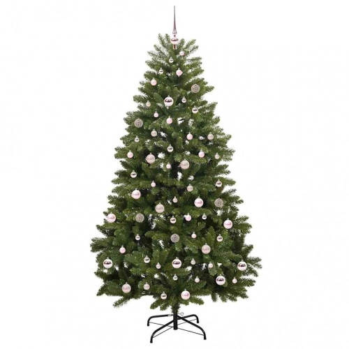 Mākslīgā Ziemassvētku Eglīte Zaļa 210 Cm Pvc Un Metāls Vidaxl