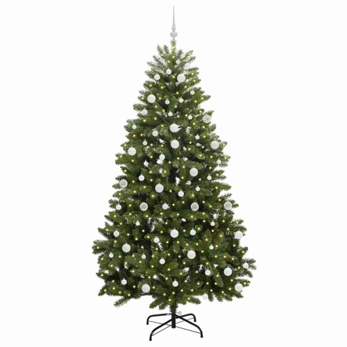Mākslīgā Ziemassvētku Eglīte Zaļa 210 Cm Pvc Un Metāls Vidaxl