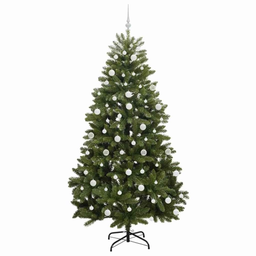 Mākslīgā Ziemassvētku Eglīte Zaļa 210 Cm Pvc Un Metāls Vidaxl