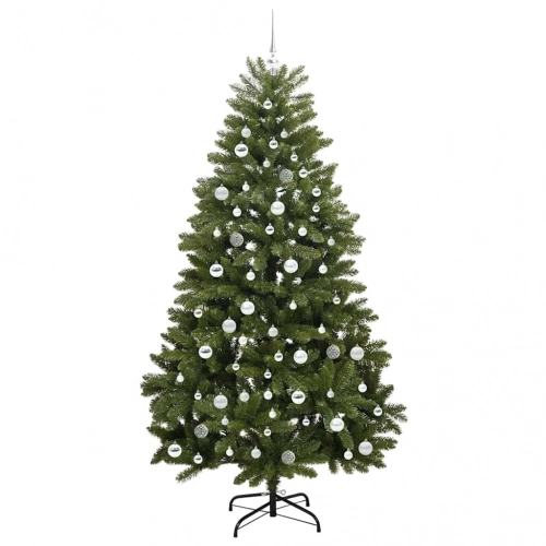 Mākslīgā Ziemassvētku Eglīte Zaļa 210 Cm Pvc Un Metāls Vidaxl