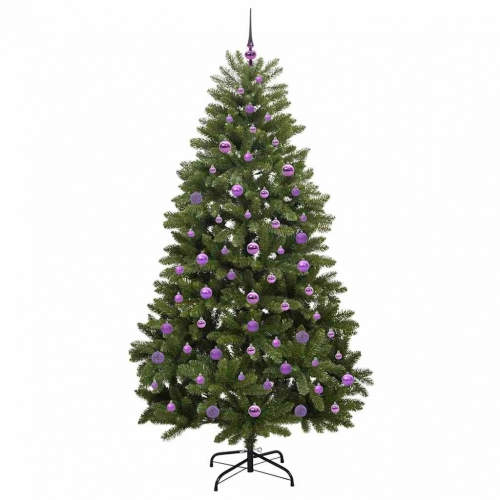 Mākslīgā Ziemassvētku Eglīte Zaļa 210 Cm Pvc Un Metāls Vidaxl