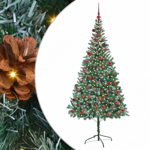 Mākslīgā Ziemassvētku Eglīte Zaļa 210 Cm Pvc Un Tērauds Vidaxl