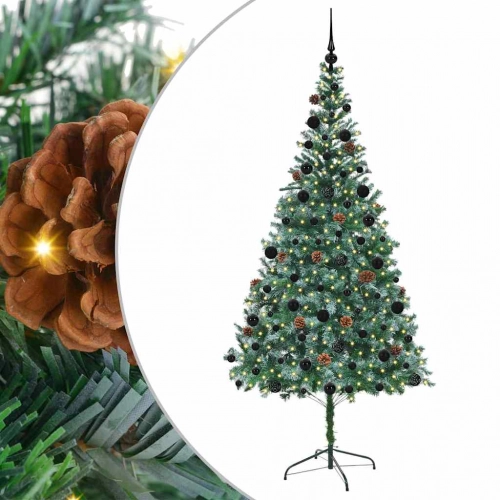Mākslīgā Ziemassvētku Eglīte Zaļa 210 Cm Pvc Un Tērauds Vidaxl