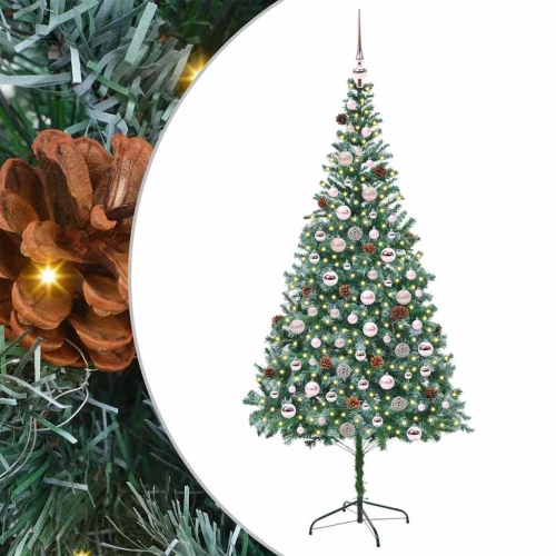 Mākslīgā Ziemassvētku Eglīte Zaļa 210 Cm Pvc Un Tērauds Vidaxl