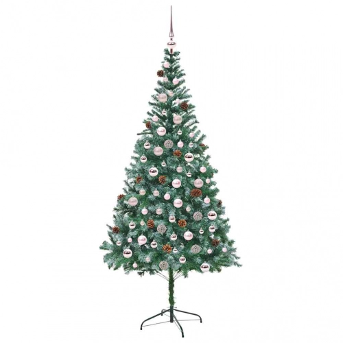 Mākslīgā Ziemassvētku Eglīte Zaļa 210 Cm Pvc Un Tērauds Vidaxl