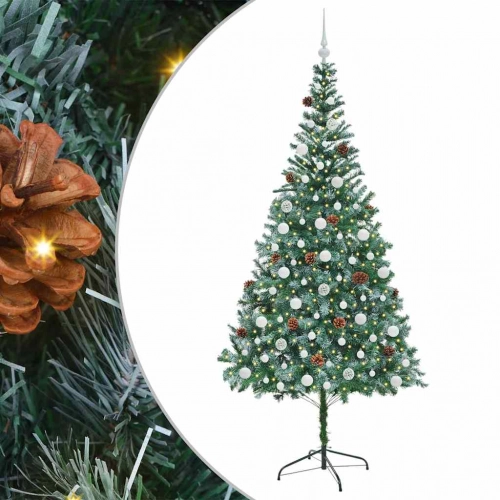 Mākslīgā Ziemassvētku Eglīte Zaļa 210 Cm Pvc Un Tērauds Vidaxl