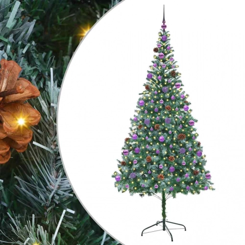Mākslīgā Ziemassvētku Eglīte Zaļa 210 Cm Pvc Un Tērauds Vidaxl