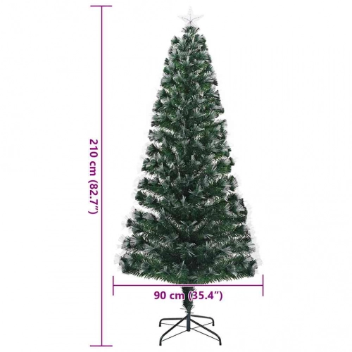 Mākslīgā Ziemassvētku Eglīte Zaļa 210 Cm Pvc Vidaxl