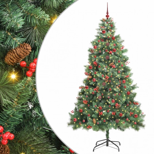 Mākslīgā Ziemassvētku Eglīte Zaļa 240 Cm Pvc Un Metāls Vidaxl
