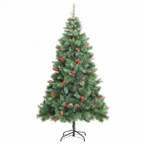 Mākslīgā Ziemassvētku Eglīte Zaļa 240 Cm Pvc Un Metāls Vidaxl