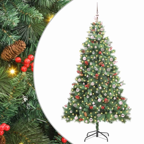 Mākslīgā Ziemassvētku Eglīte Zaļa 240 Cm Pvc Un Metāls Vidaxl