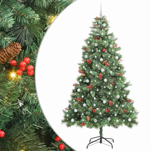 Mākslīgā Ziemassvētku Eglīte Zaļa 240 Cm Pvc Un Metāls Vidaxl