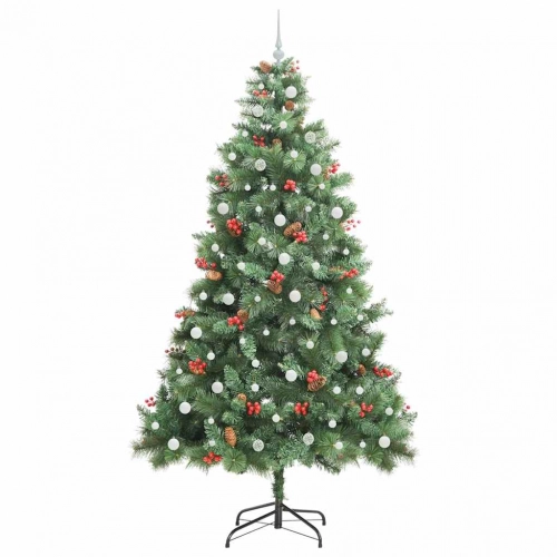 Mākslīgā Ziemassvētku Eglīte Zaļa 240 Cm Pvc Un Metāls Vidaxl