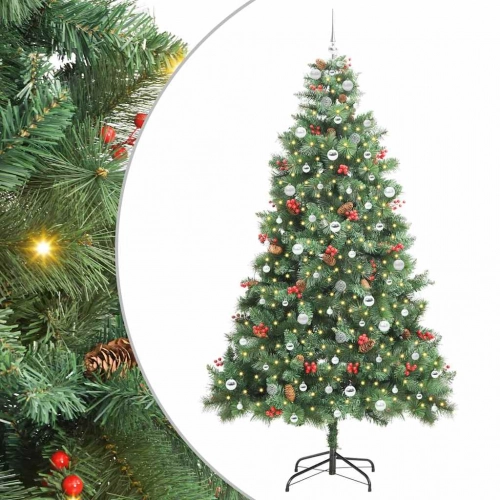 Mākslīgā Ziemassvētku Eglīte Zaļa 240 Cm Pvc Un Metāls Vidaxl