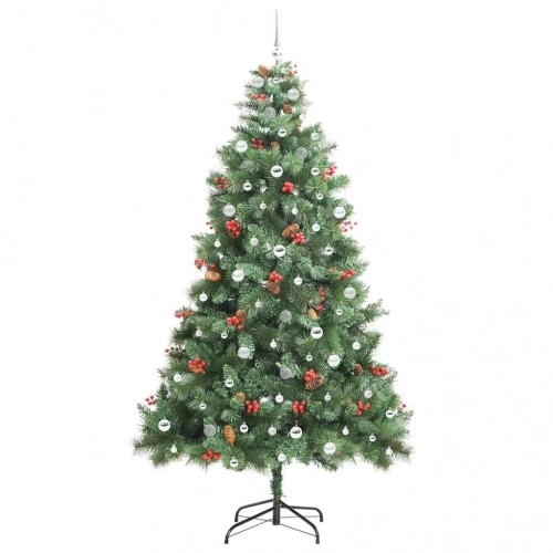 Mākslīgā Ziemassvētku Eglīte Zaļa 240 Cm Pvc Un Metāls Vidaxl