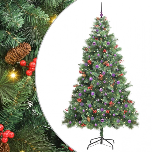 Mākslīgā Ziemassvētku Eglīte Zaļa 240 Cm Pvc Un Metāls Vidaxl
