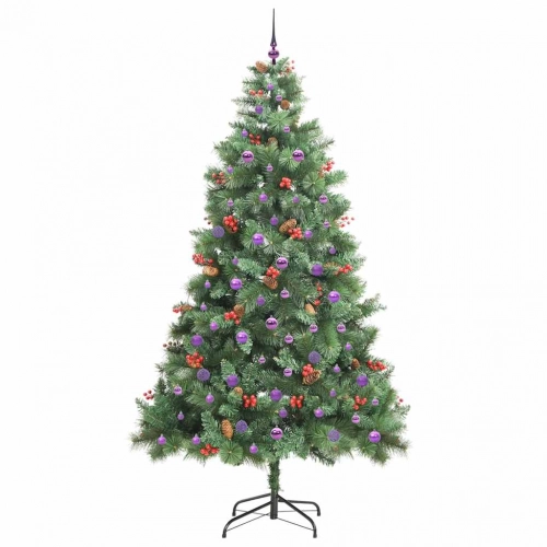 Mākslīgā Ziemassvētku Eglīte Zaļa 240 Cm Pvc Un Metāls Vidaxl