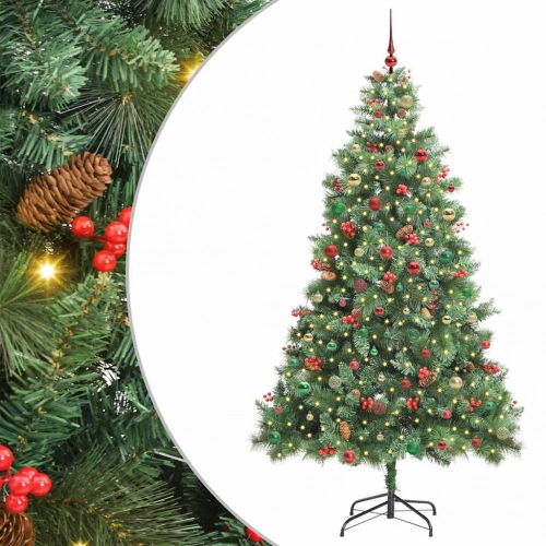 Mākslīgā Ziemassvētku Eglīte Zaļa 240 Cm Pvc Un Metāls Vidaxl