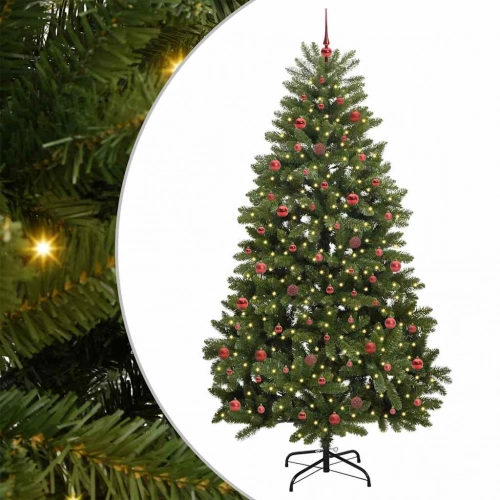Mākslīgā Ziemassvētku Eglīte Zaļa 240 Cm Pvc Un Metāls Vidaxl