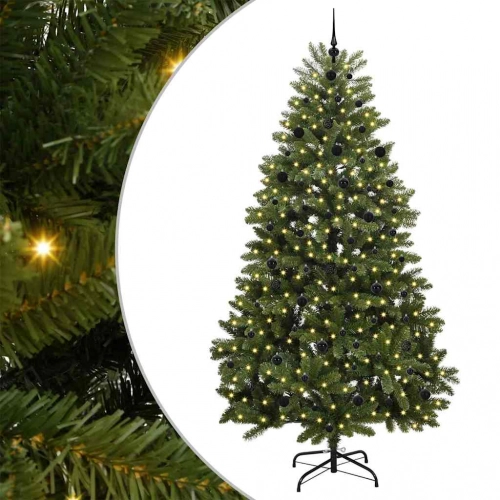 Mākslīgā Ziemassvētku Eglīte Zaļa 240 Cm Pvc Un Metāls Vidaxl