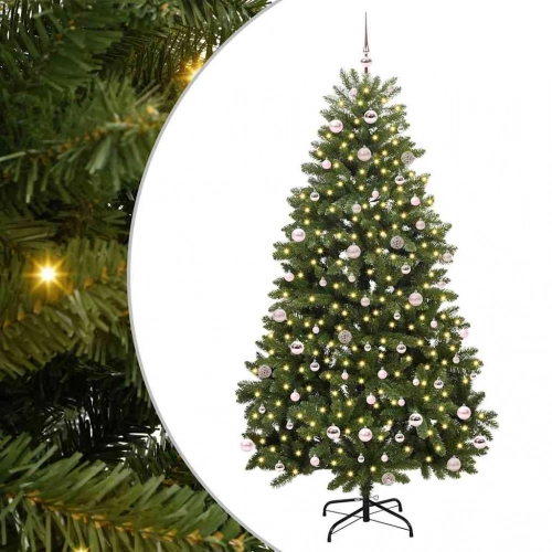 Mākslīgā Ziemassvētku Eglīte Zaļa 240 Cm Pvc Un Metāls Vidaxl