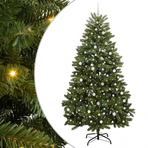 Mākslīgā Ziemassvētku Eglīte Zaļa 240 Cm Pvc Un Metāls Vidaxl