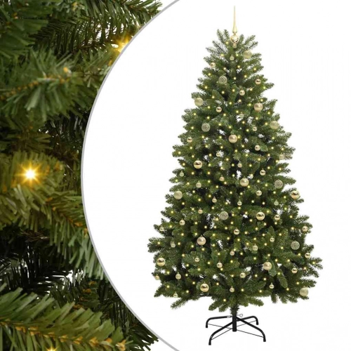 Mākslīgā Ziemassvētku Eglīte Zaļa 240 Cm Pvc Un Metāls Vidaxl