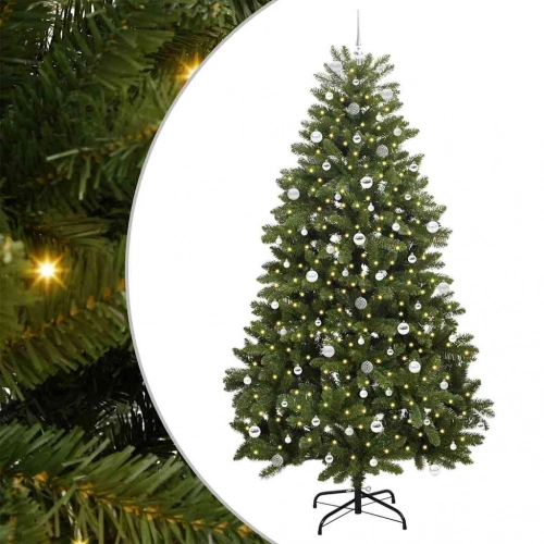 Mākslīgā Ziemassvētku Eglīte Zaļa 240 Cm Pvc Un Metāls Vidaxl