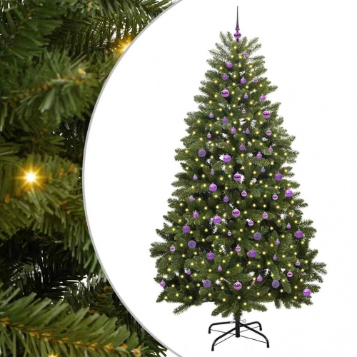 Mākslīgā Ziemassvētku Eglīte Zaļa 240 Cm Pvc Un Metāls Vidaxl