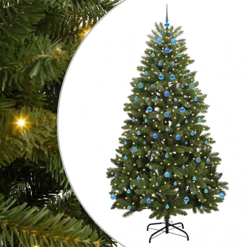 Mākslīgā Ziemassvētku Eglīte Zaļa 240 Cm Pvc Un Metāls Vidaxl