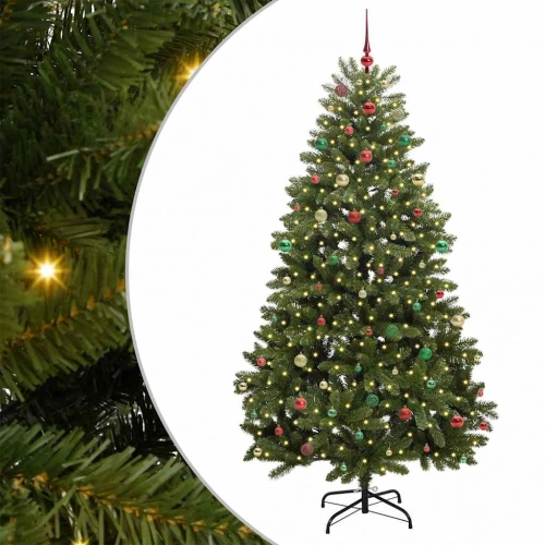 Mākslīgā Ziemassvētku Eglīte Zaļa 240 Cm Pvc Un Metāls Vidaxl